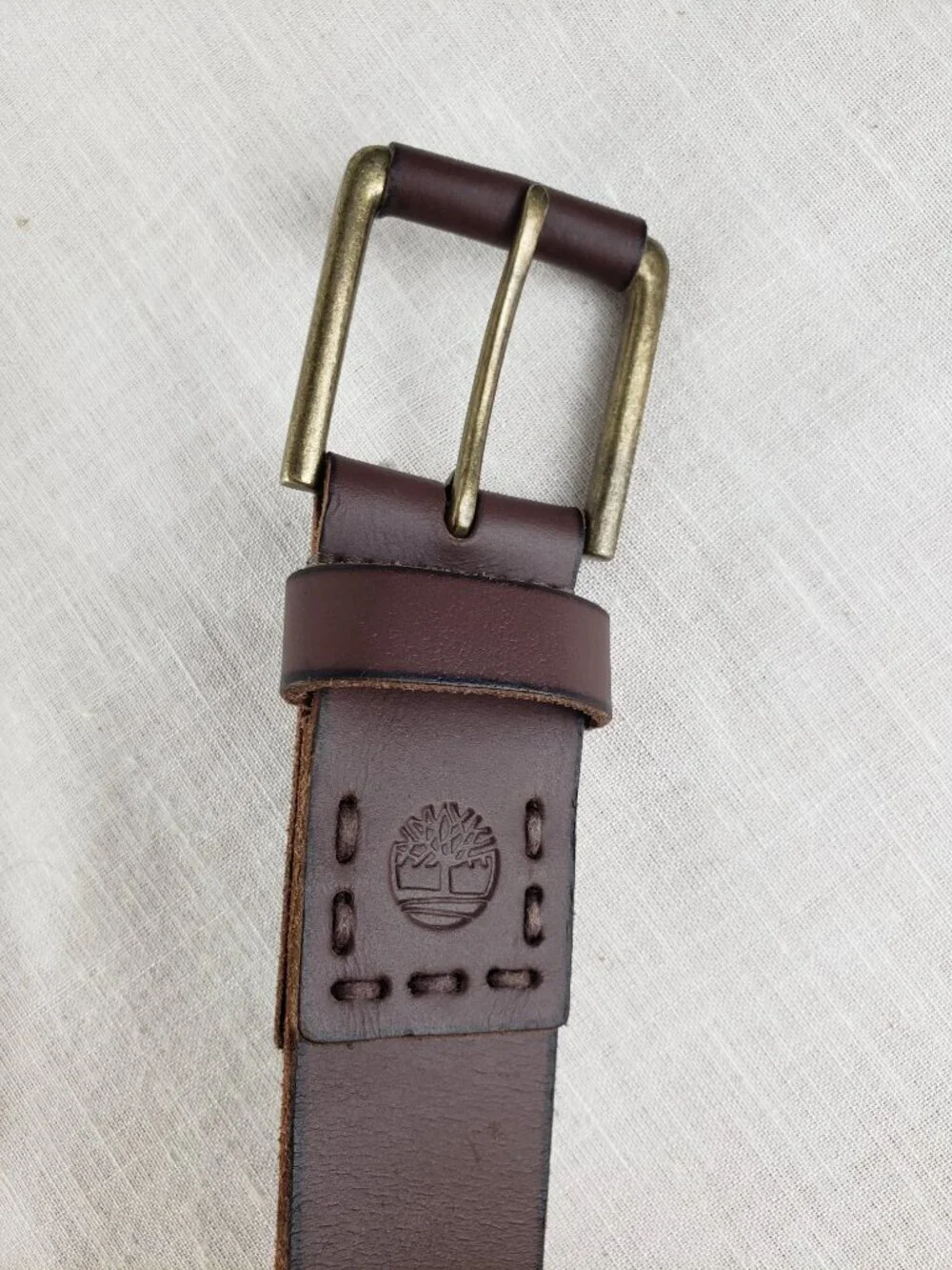Timberland Brown Leather Belt Casual Mens Medium 34-36